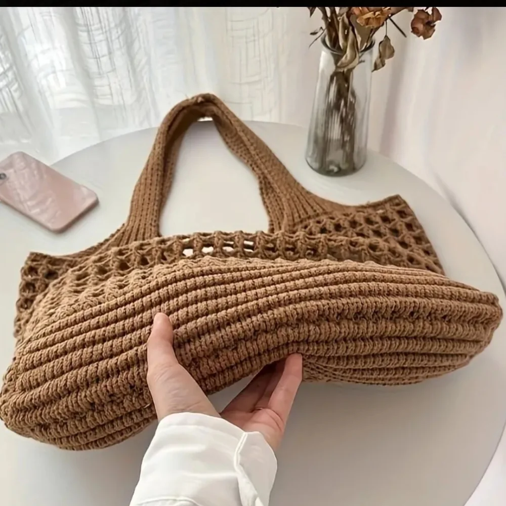 Crochet Woven Tote Bag